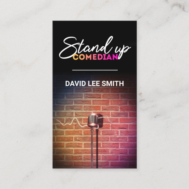 Stand up comedian business card (Front)