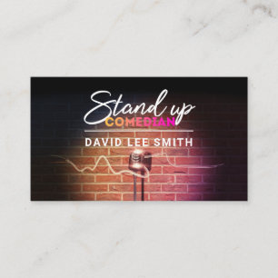 Stand up comedian business card