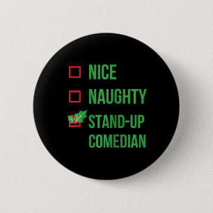 Stand-up Comedian Funny Pajama Christmas Gift Ragl 6 Cm Round Badge