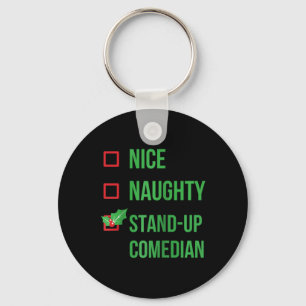 Stand-up Comedian Funny Pajama Christmas Gift Ragl Key Ring