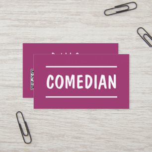 Stand Up Comedian QR Orchid Business Card