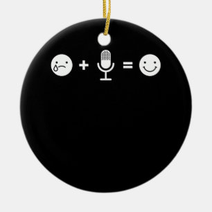 Stand-Up Comedy Makes Happy Funny Gift Comedian Ka Ceramic Ornament