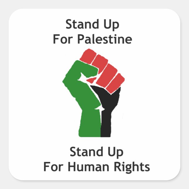 Stand Up For Palestine Sticker (Front)