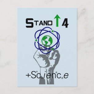 Stand Up For Science March Protest Postcard