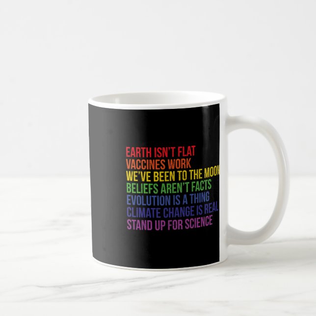 Stand Up For Science Real Earth Isn't Flat Earth D Coffee Mug (Right)