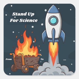 Stand Up For Science Sticker and Label