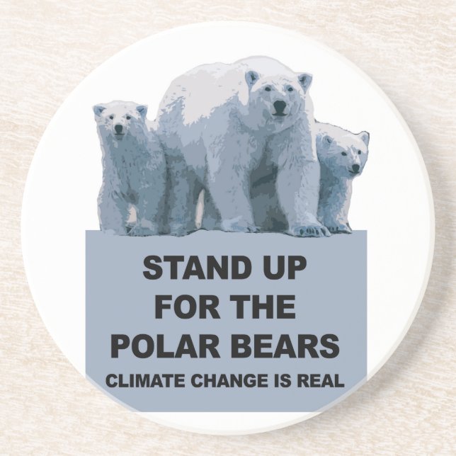 Stand Up for the Polar Bears Coaster (Front)