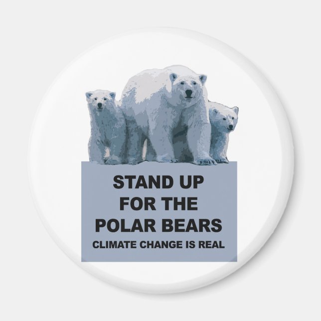 Stand Up for the Polar Bears Magnet (Front)