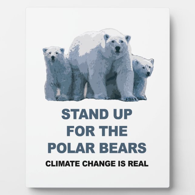 Stand Up for the Polar Bears Plaque (Front)