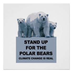 Stand up for the Polar Bears Poster