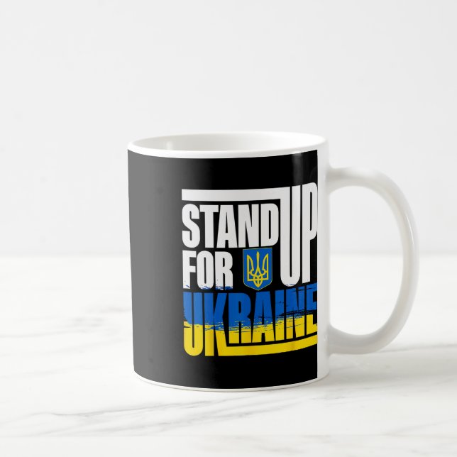 Stand Up For Ukraine Supporter Gift  Coffee Mug (Right)