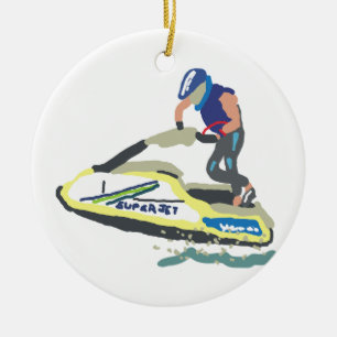 Stand Up Jet Ski SuperJet Ceramic Ornament