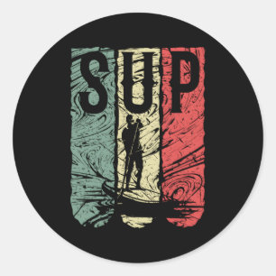 Stand Up Paddle Board Reggea Sup Stand Up Paddling Classic Round Sticker