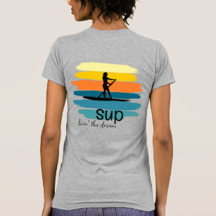 Stand Up Paddle Board Retro Colorful SUP  T-Shirt