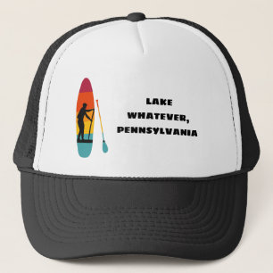 Stand Up Paddle Board SUP Custom Text Souvenir Trucker Hat