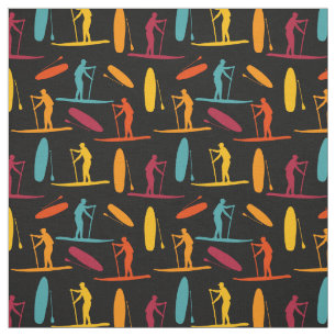 Stand Up Paddle Board SUP Paddle Boarding Pattern Fabric