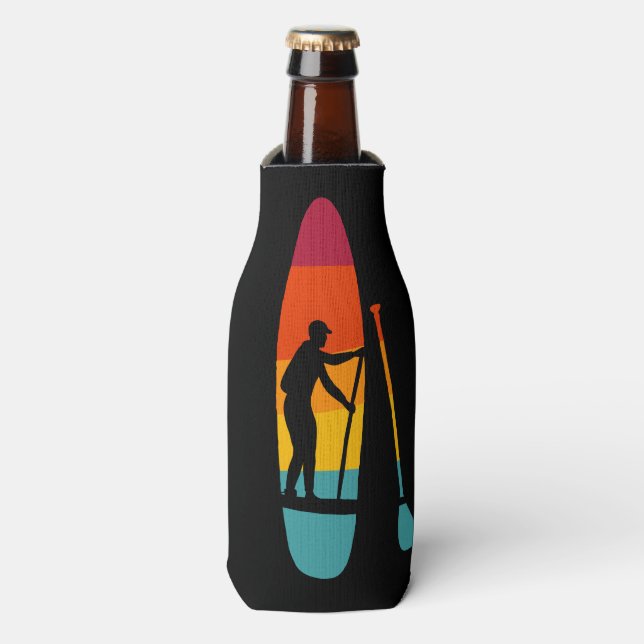 Stand Up Paddle Board SUP Personalised Bottle Cooler (Bottle Front)