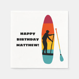 Stand Up Paddle Board SUP Personalised Napkin