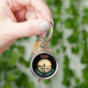 Stand up paddle board surfing with dog key ring