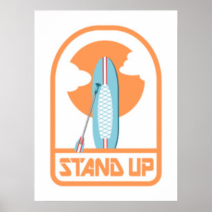Stand up paddle boarding poster