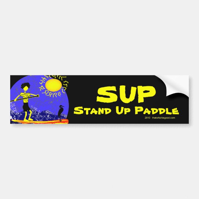 Stand Up Paddle Design Bumper Sticker (Front)