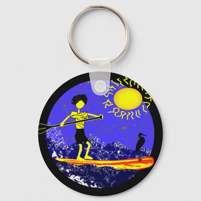 Stand Up Paddle Design Key Ring (Front)