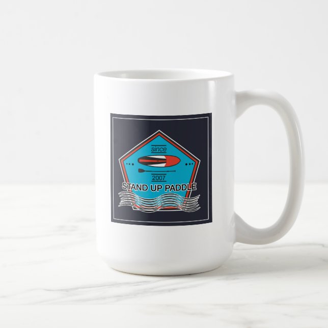 Stand Up Paddle Poster Coffee Mug (Right)