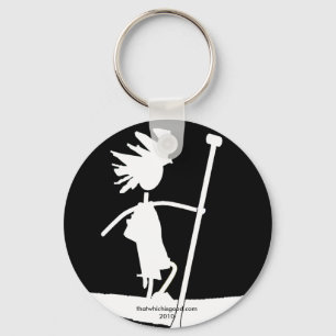 Stand Up Paddle Silhouette Design Key Ring