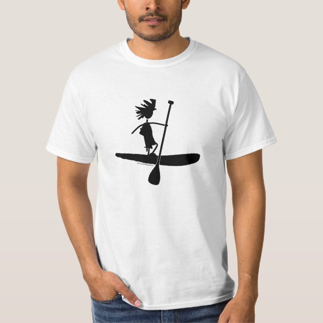 Stand Up Paddle Silhouette Design T-Shirt (Front)