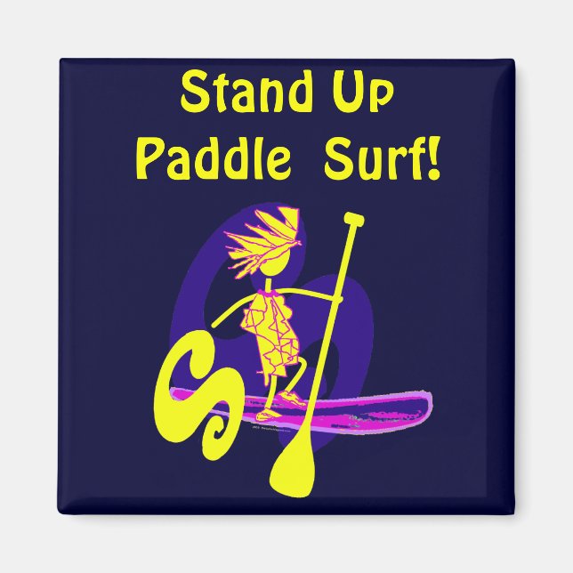 Stand Up Paddle Surf Design Magnet (Front)