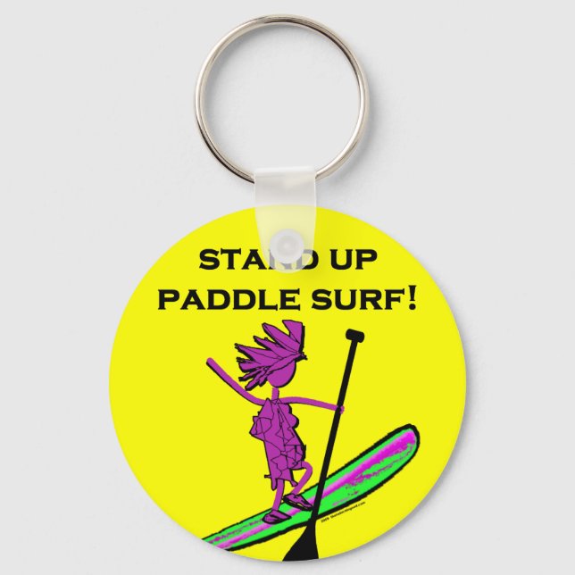 Stand Up Paddle Surf! Key Ring (Front)