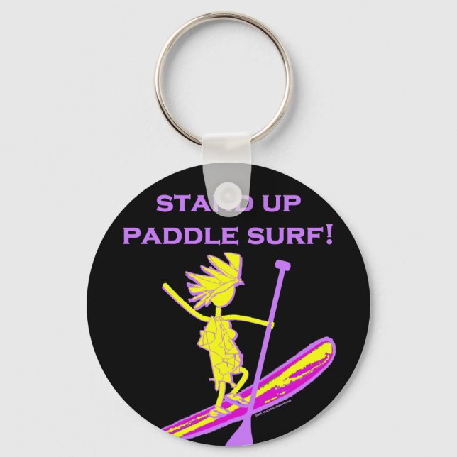 Stand Up Paddle Surf! Key Ring (Front)