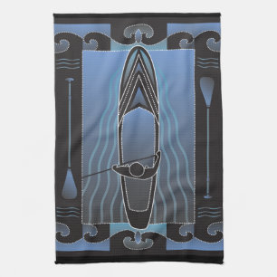 Stand Up Paddleboarder Tea Towel