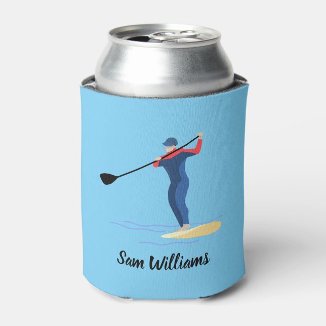 Stand-up Paddleboarding Can Cooler (Can Front)