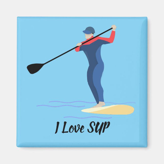 Stand-up Paddleboarding Magnet (Front)