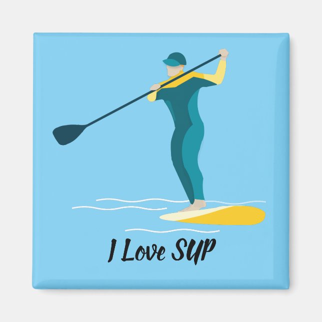 Stand-up Paddleboarding Magnet (Front)