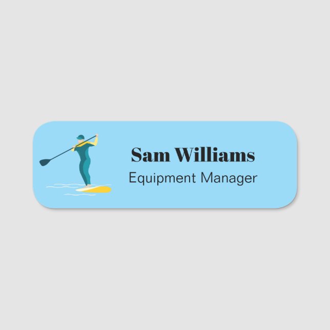 Stand Up Paddleboarding Name Tag (Front)