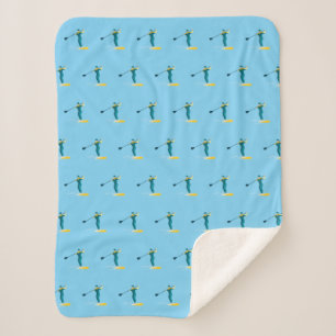 Stand Up Paddleboarding Sherpa Blanket