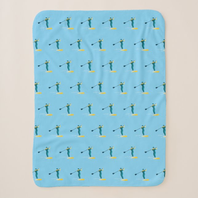 Stand Up Paddleboarding Sherpa Blanket (Front)