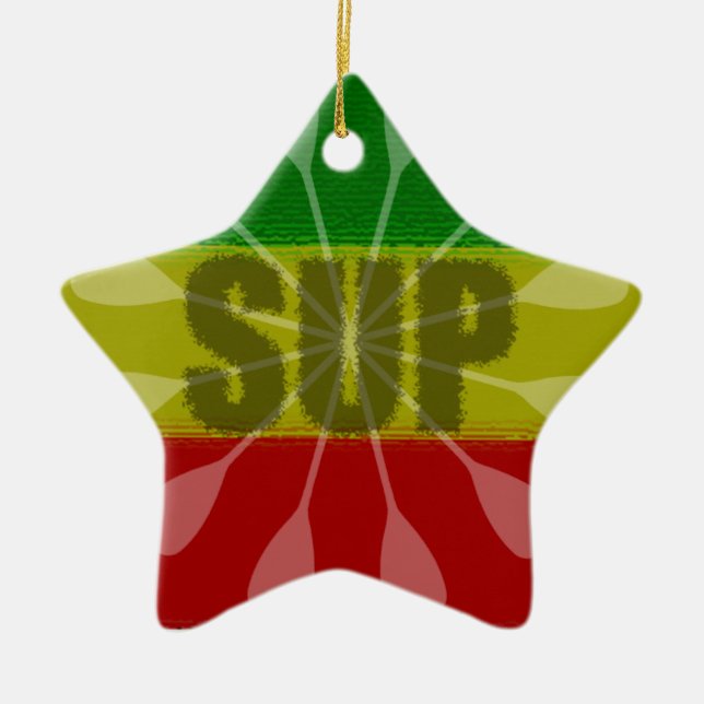 Stand Up Paddling, Paddle Twirl Ceramic Ornament (Front)