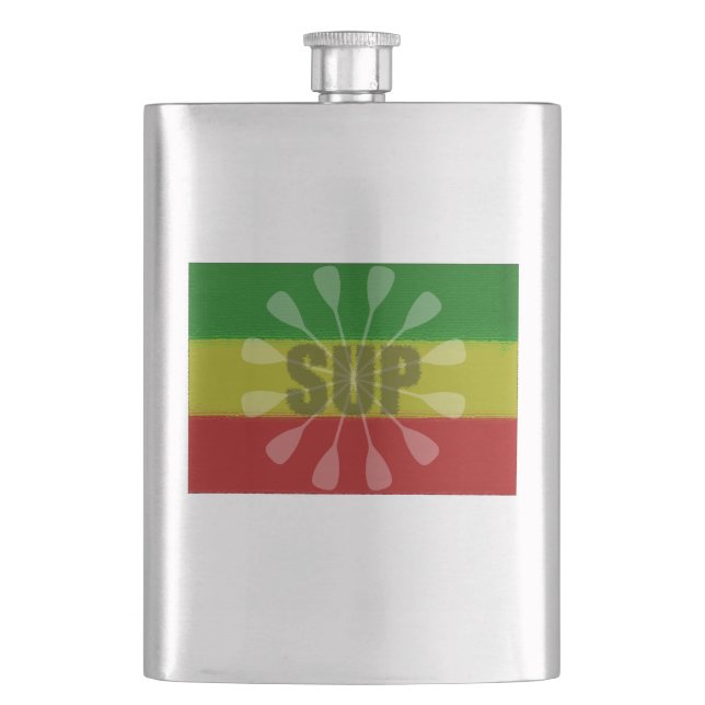 Stand Up Paddling, Paddle Twirl Hip Flask (Front)