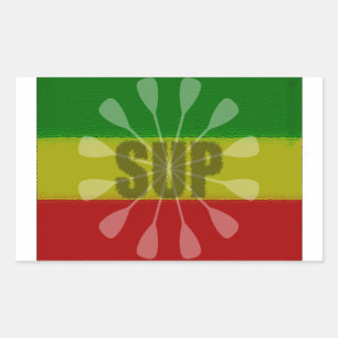 Stand Up Paddling, Paddle Twirl Rectangular Sticker