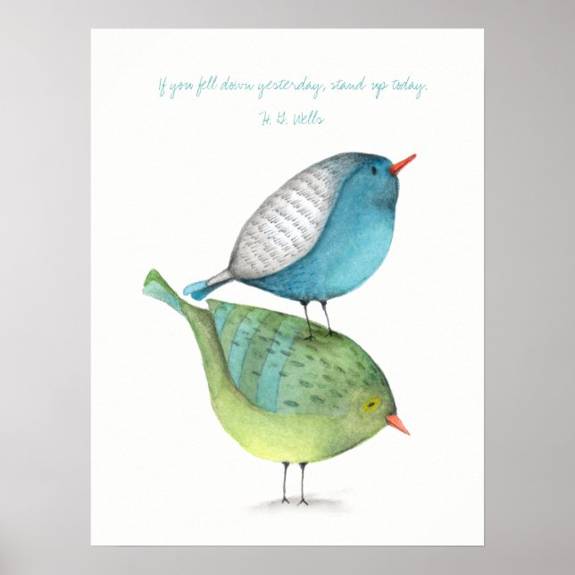 Stand Up Today White Background Poster (Front)