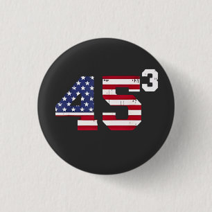 Stand With 45 Pro Trump USA Flag 4th of July  3 Cm Round Badge