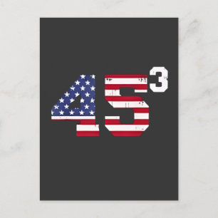 Stand With 45 Pro Trump USA Flag 4th of July Announcement Postcard