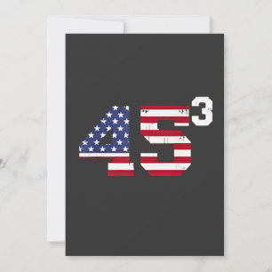 Stand With 45 Pro Trump USA Flag 4th of July Invitation