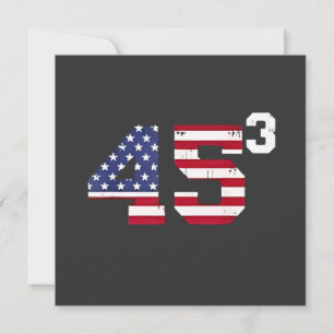 Stand With 45 Pro Trump USA Flag 4th of July Invitation