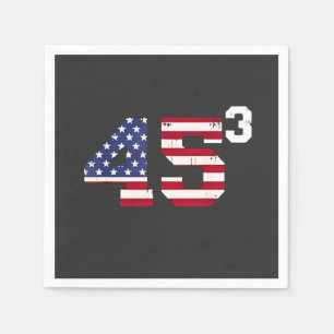 Stand With 45 Pro Trump USA Flag 4th of July  Napkin