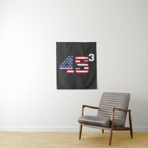 Stand With 45 Pro Trump USA Flag 4th of July  Tapestry