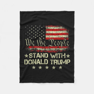 Stand With Donald Trump 2024 Support Take America Fleece Blanket